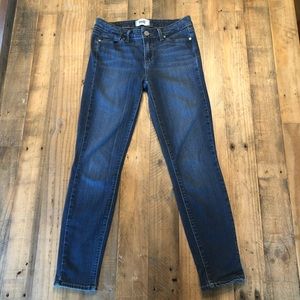 Paige size 28 cropped dark wash Denim